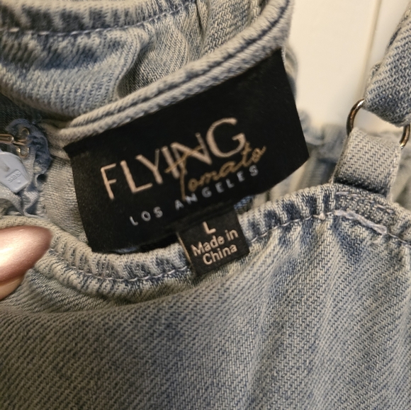 Flying Tomato Light Blue Denim Dress - Picture 4 of 4